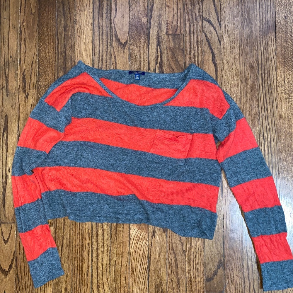 Americal Eagle Striped Long Sleeve
